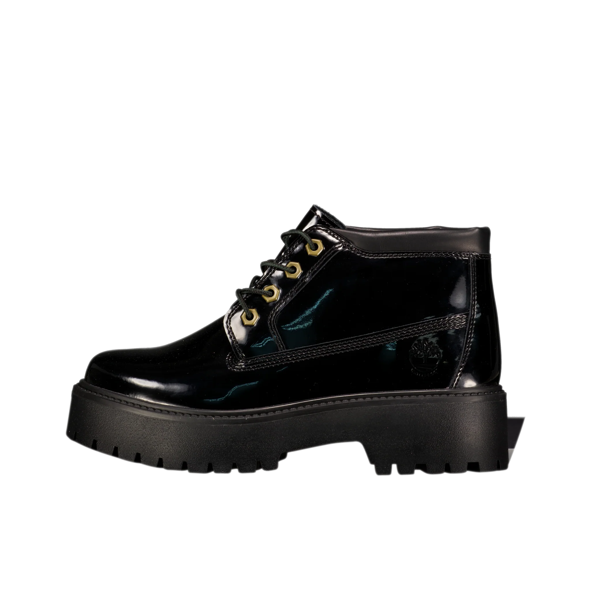 W Patent Leather Stone Street Platform Chukka