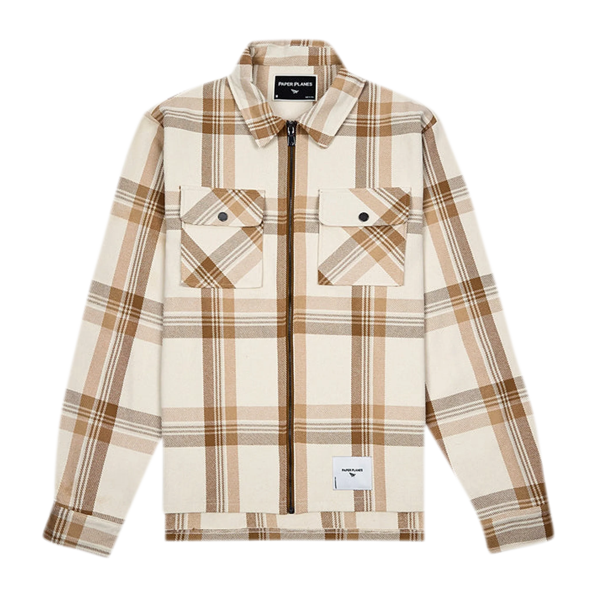 Chestnut Plaid Zip Flannel